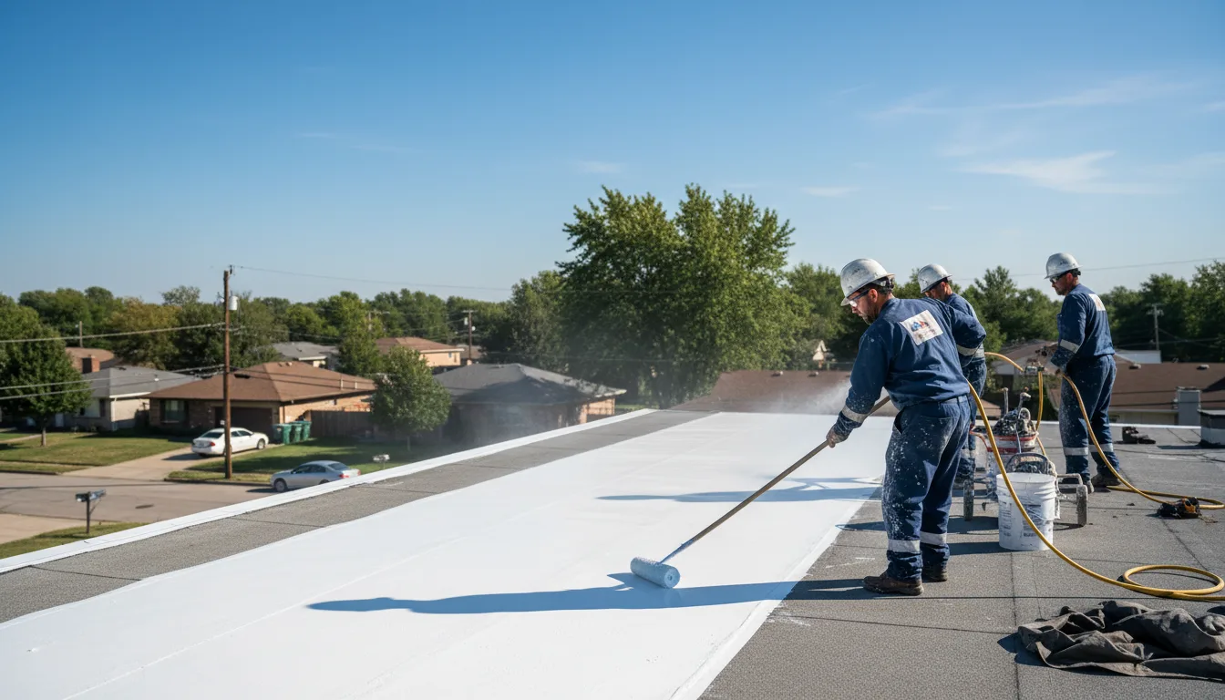 Commercial roof coating in Preston Park, PA near me